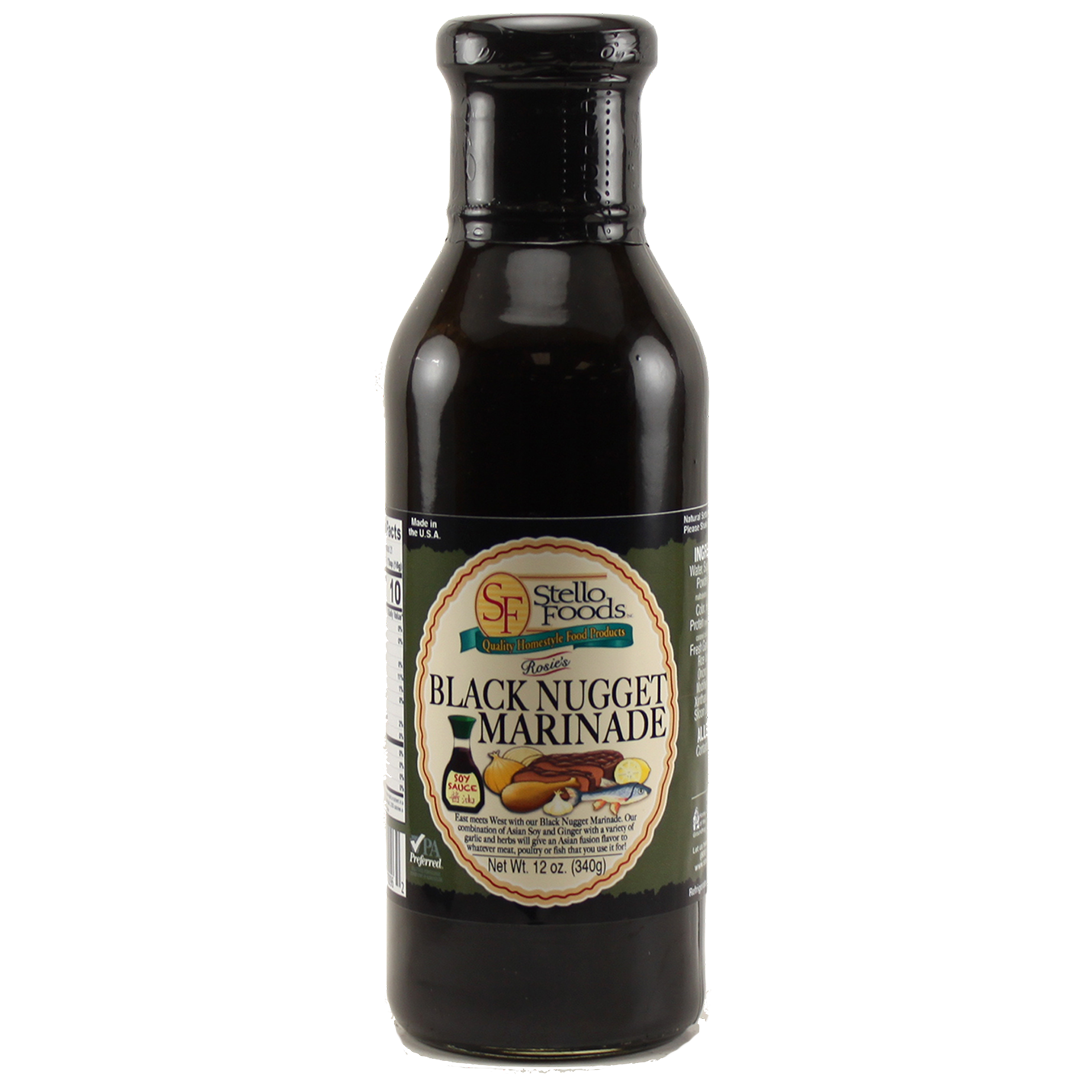 Stello Foods - Rosie's Black Nugget Marinade 12 oz
