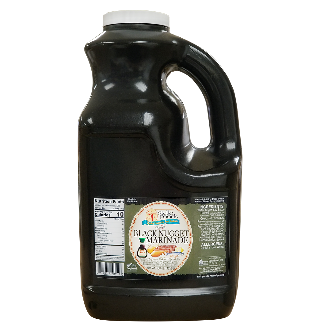 Stello Foods   Rosie's Black Nugget Marinade 64 oz