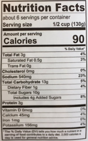 Nutrition Facts