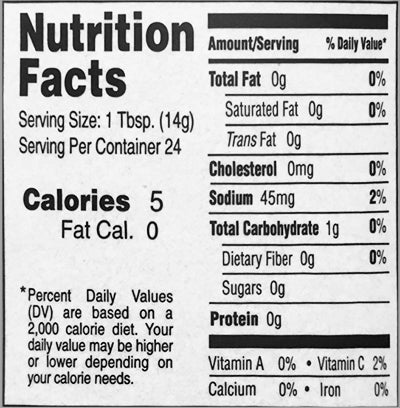 Nutrition Facts
