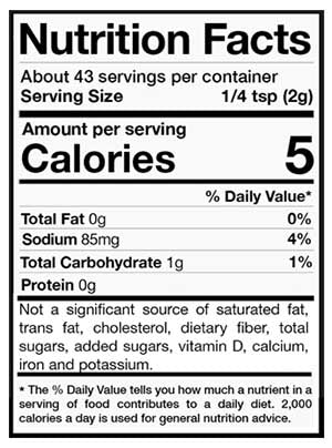 Nutrition Facts