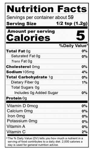 Nutrition Facts