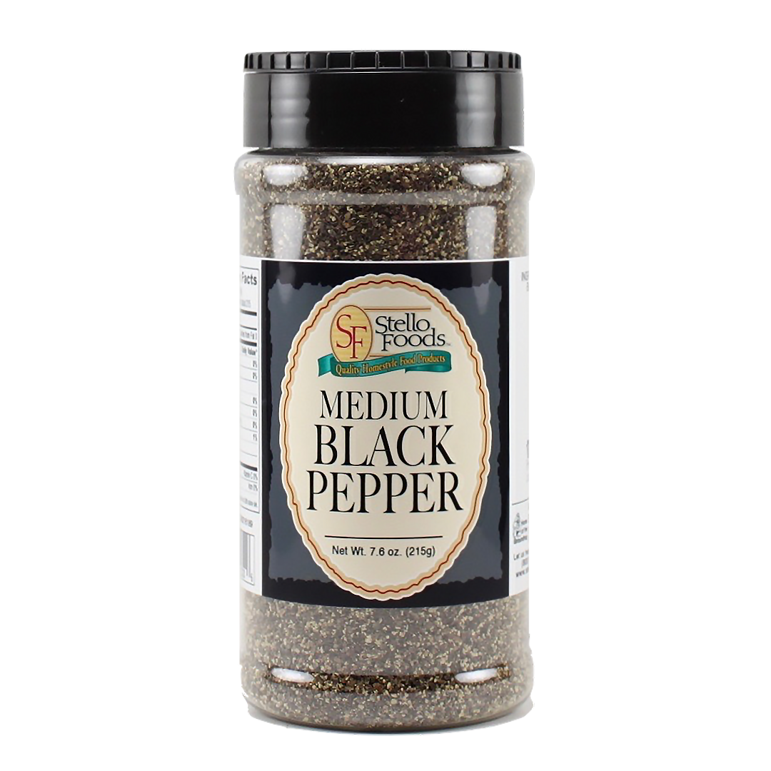 Stello Foods Spices Pepper Black Medium 7.6 oz