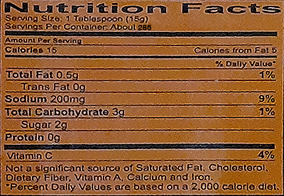 Nutrition Facts