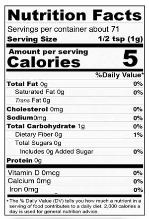 Nutrition Facts