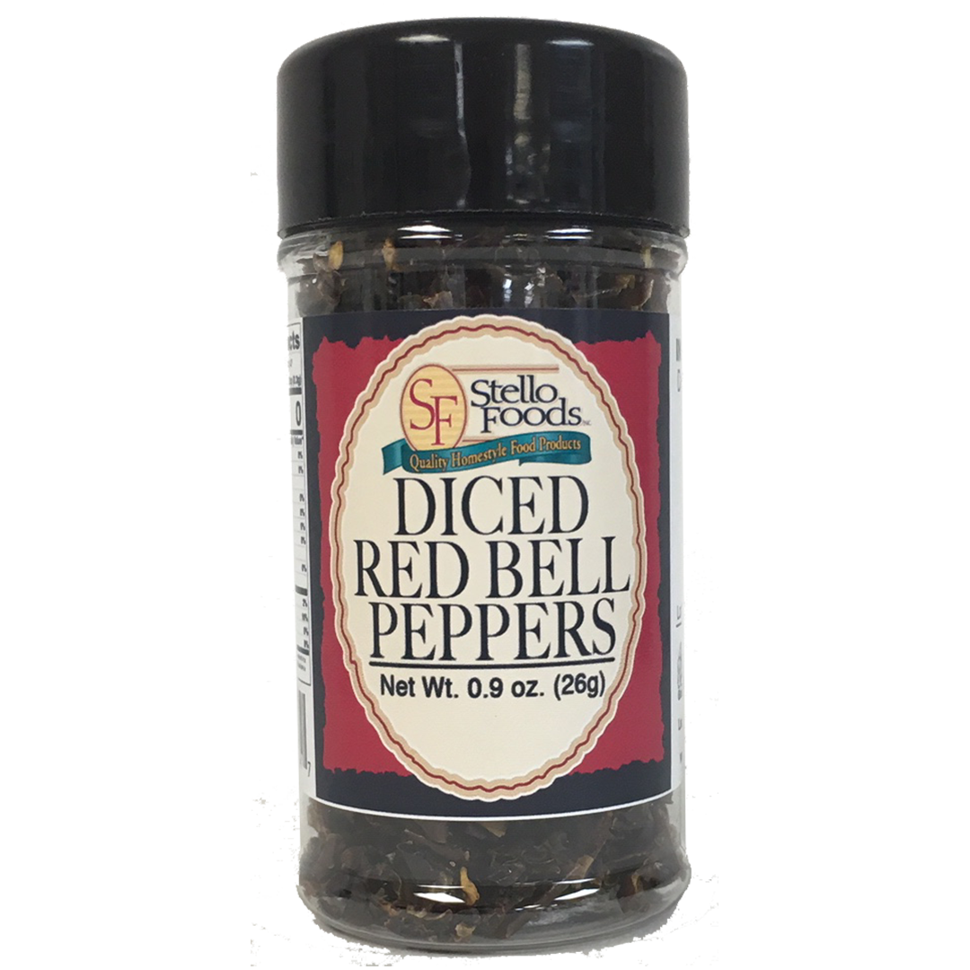 Stello Foods Spices Red Bell Peppers Diced .9 oz