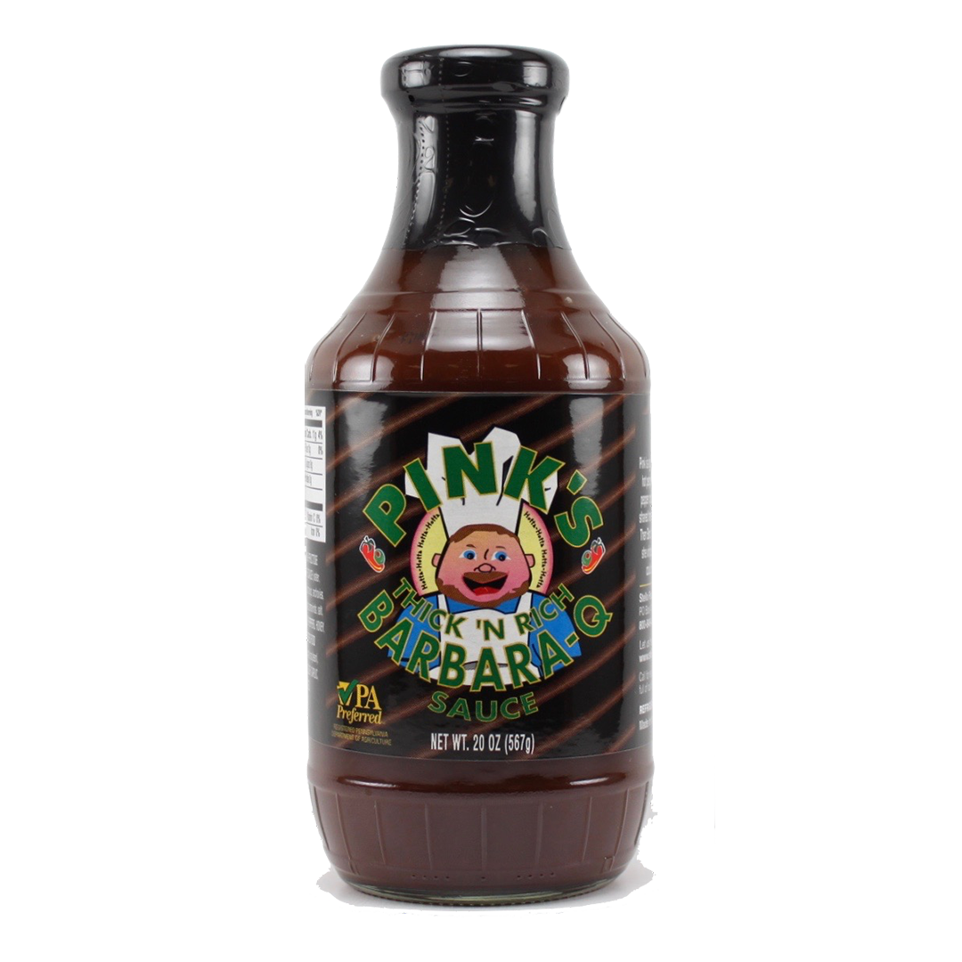 Pink's Hot Barbara Q Sauce 20 oz