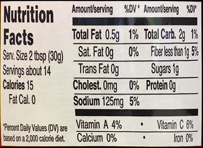 Nutrition Facts