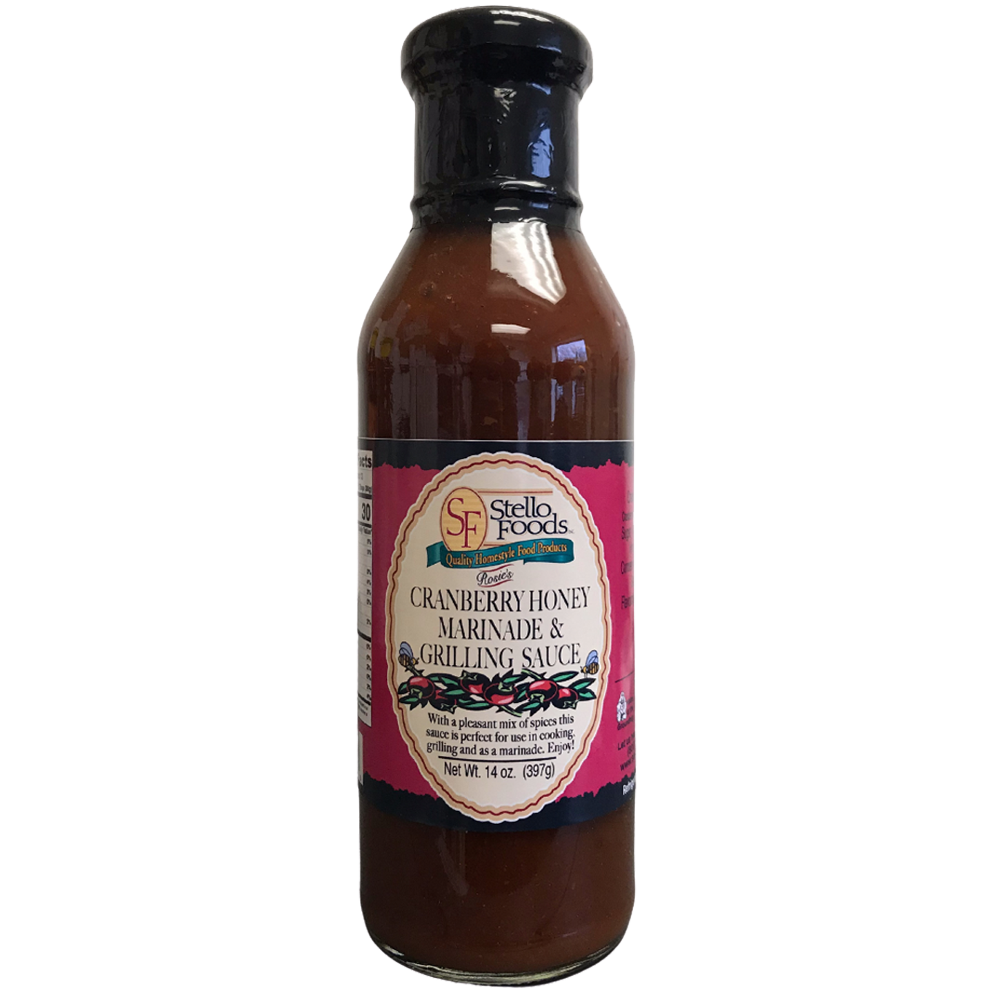 Stello Foods - Rosie's Cranberry Honey Marinade & Grilling Sauce 14 oz
