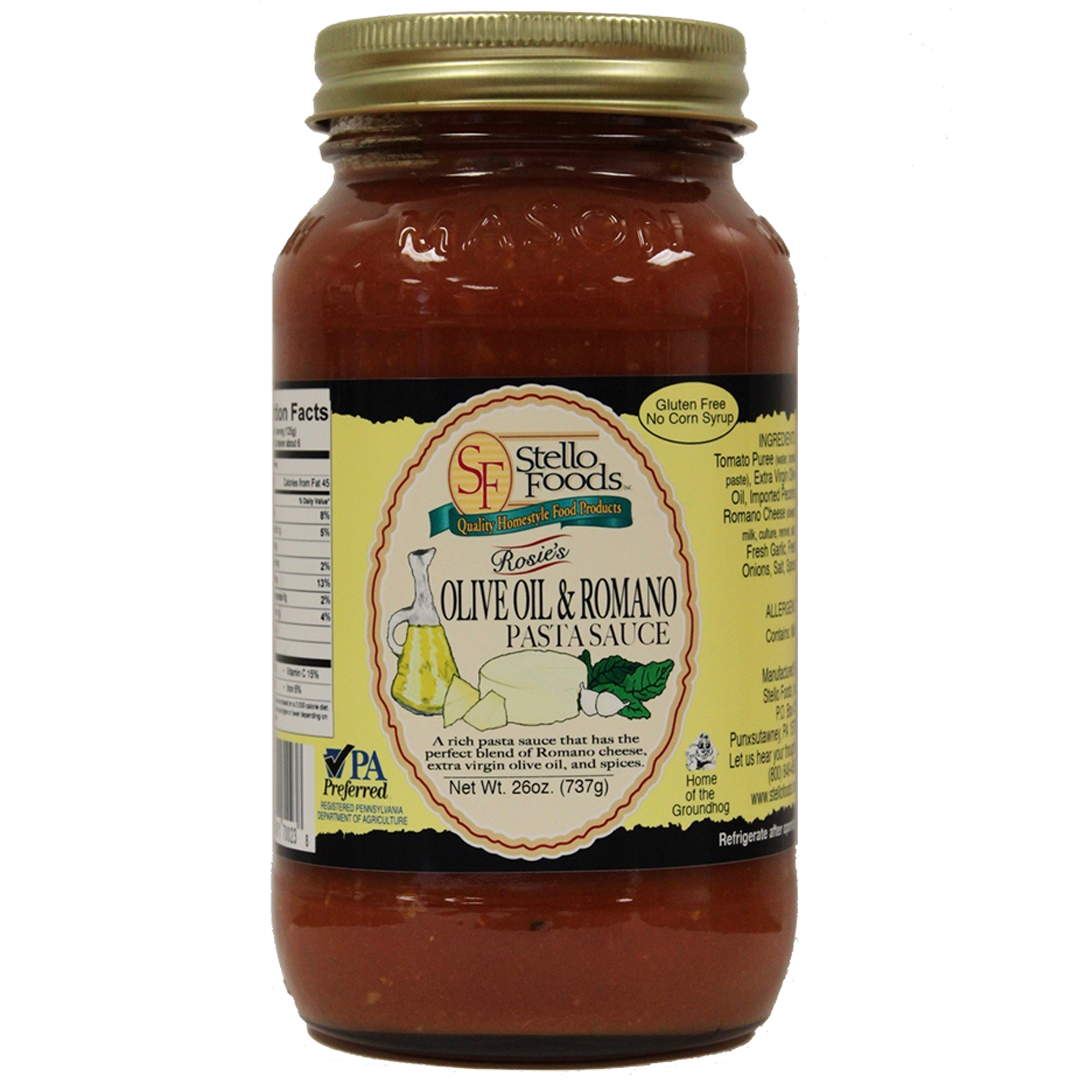 Stello Foods - Rosie's Olive Oil & Romano Pasta Sauce 26 oz