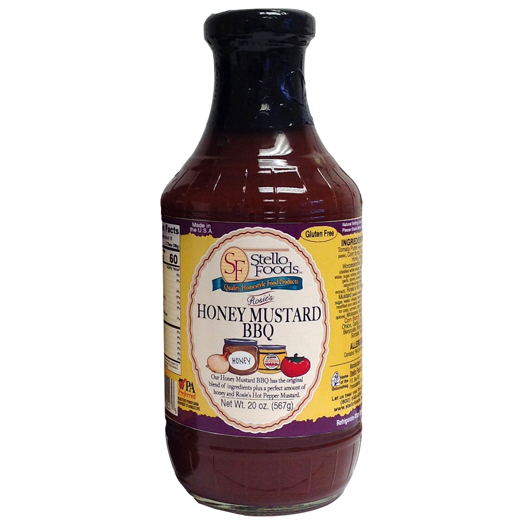 Stello Foods Rosie's Honey Mustard BBQ Sauce 20 oz