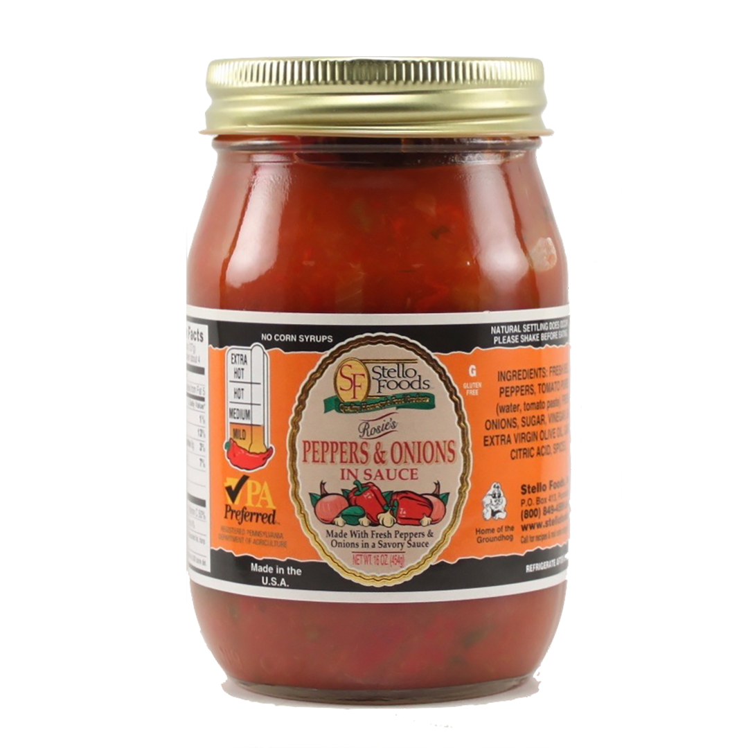 Stello Foods Rosie's Peppers and Onions in Sauce 16 oz