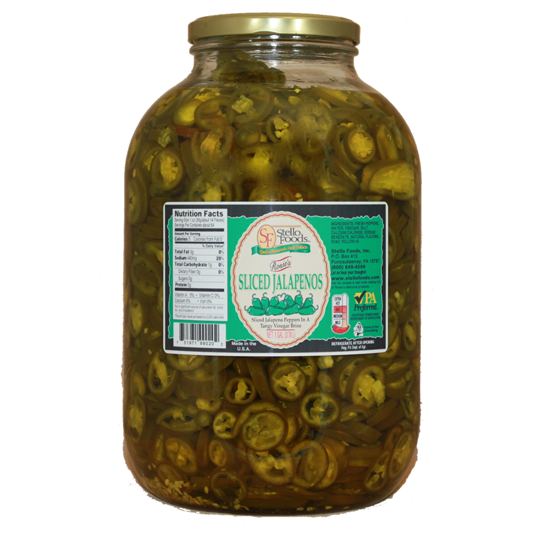 Stello Foods Rosie's Jalapeños Sliced 128 oz