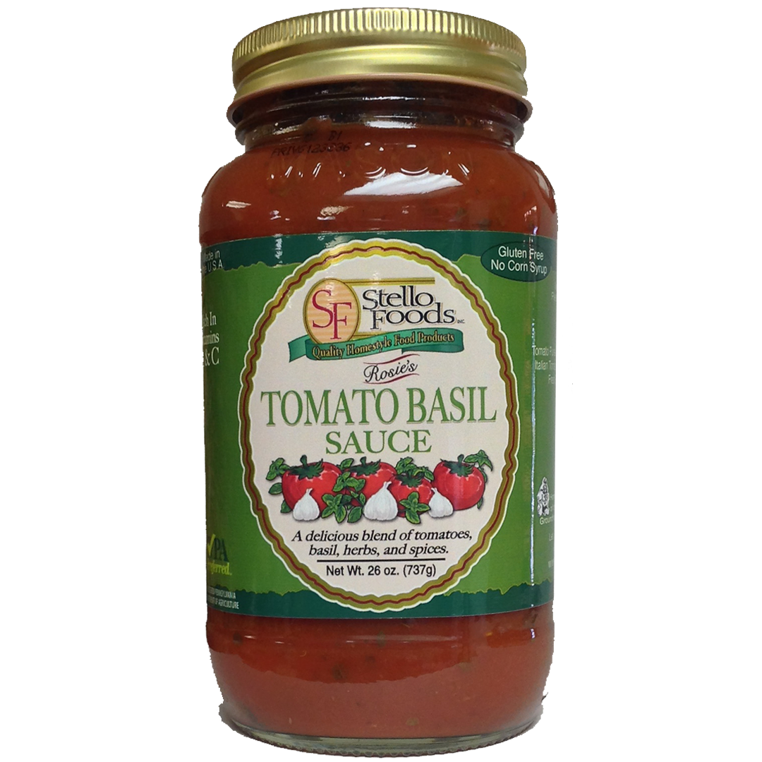 Stello Foods Rosie s Tomato Basil Spaghetti Sauce 25 oz