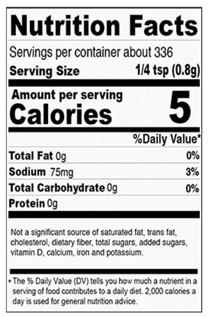 Nutrition Facts