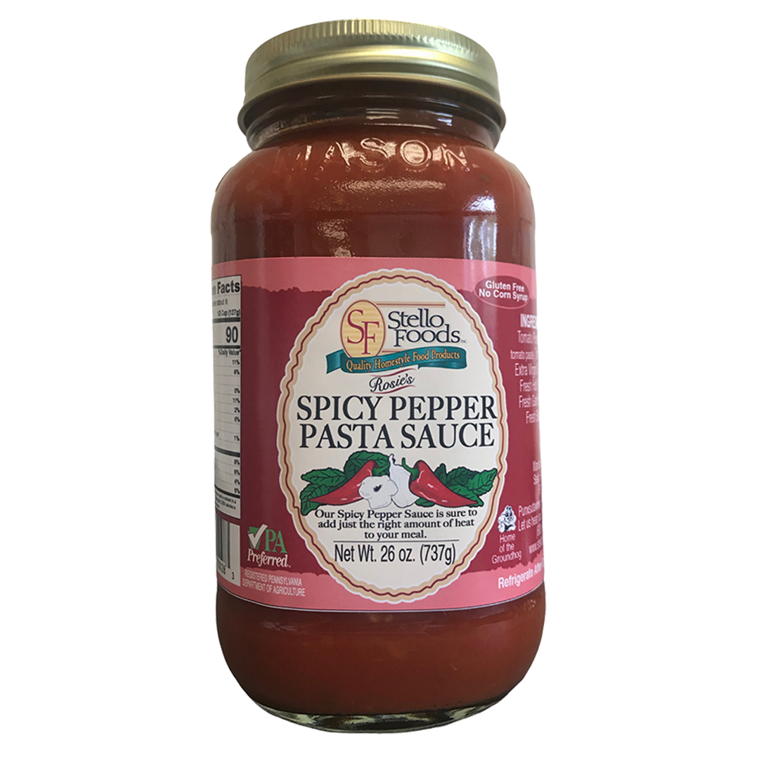 Stello Foods Rosie's Spicy Pepper Pasta Sauce 26 oz