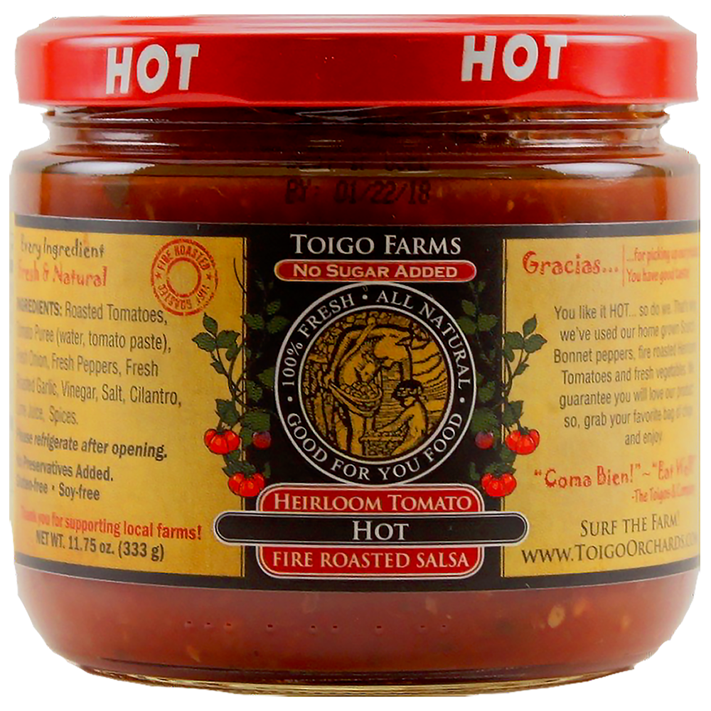 Toigo Farms - Hot Salsa 11.75 oz – Stello Foods Toigo Farms - Hot Salsa 11.75 oz – Stello Foods
