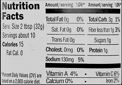 Nutrition Facts