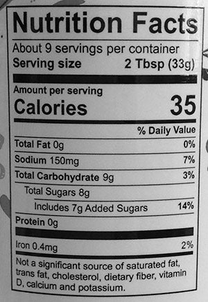 Nutrition Facts