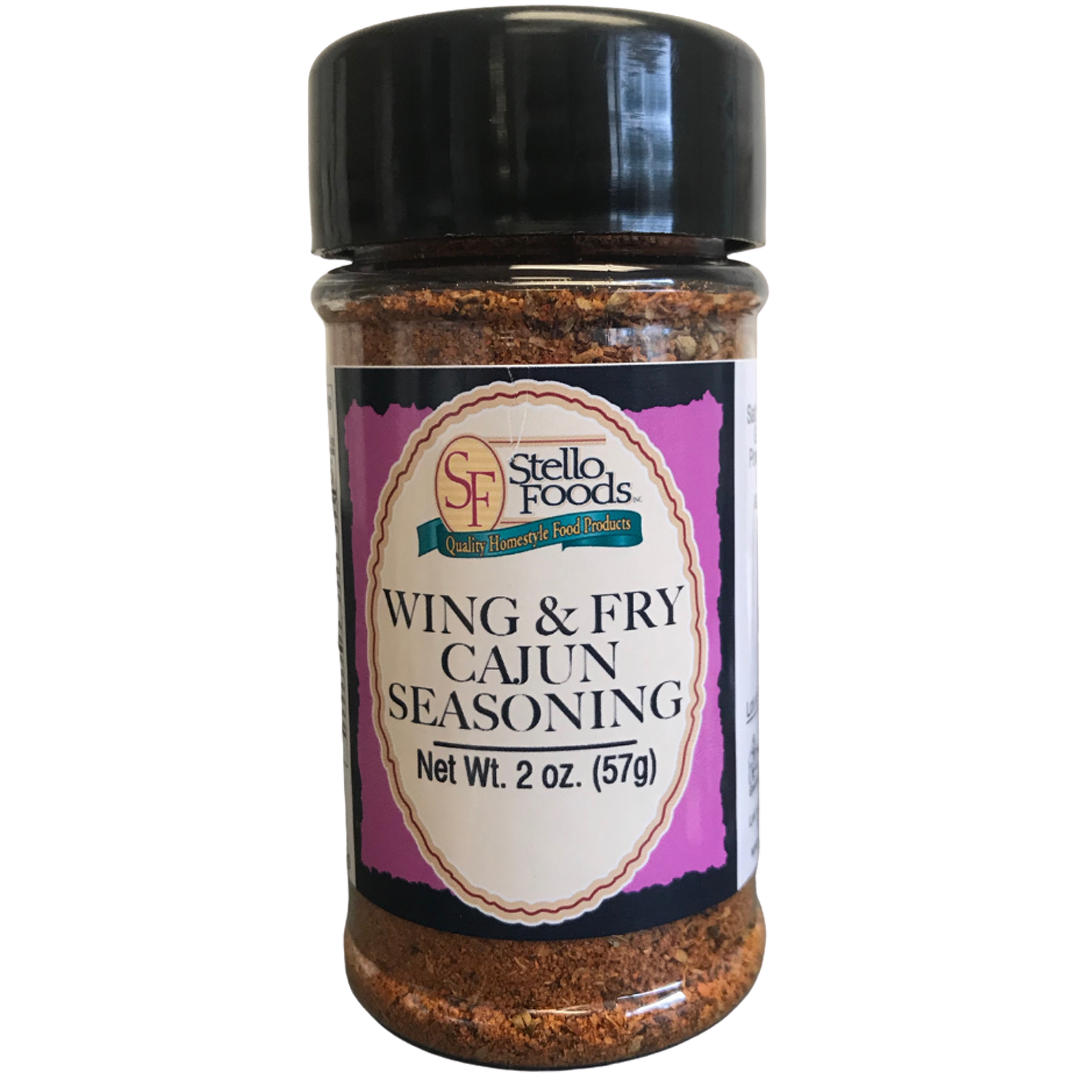 Stello Foods Spices - Wing & Fry Seasoning - Cajun 2.0 oz