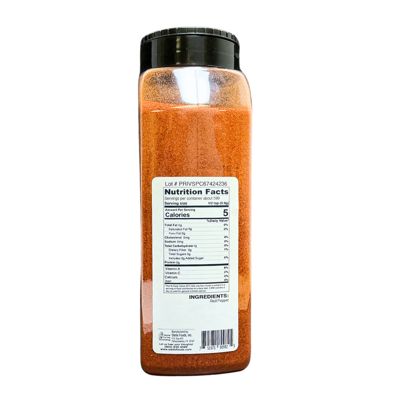 Stello Foods Spices - Pepper - Red Cayenne 19 oz