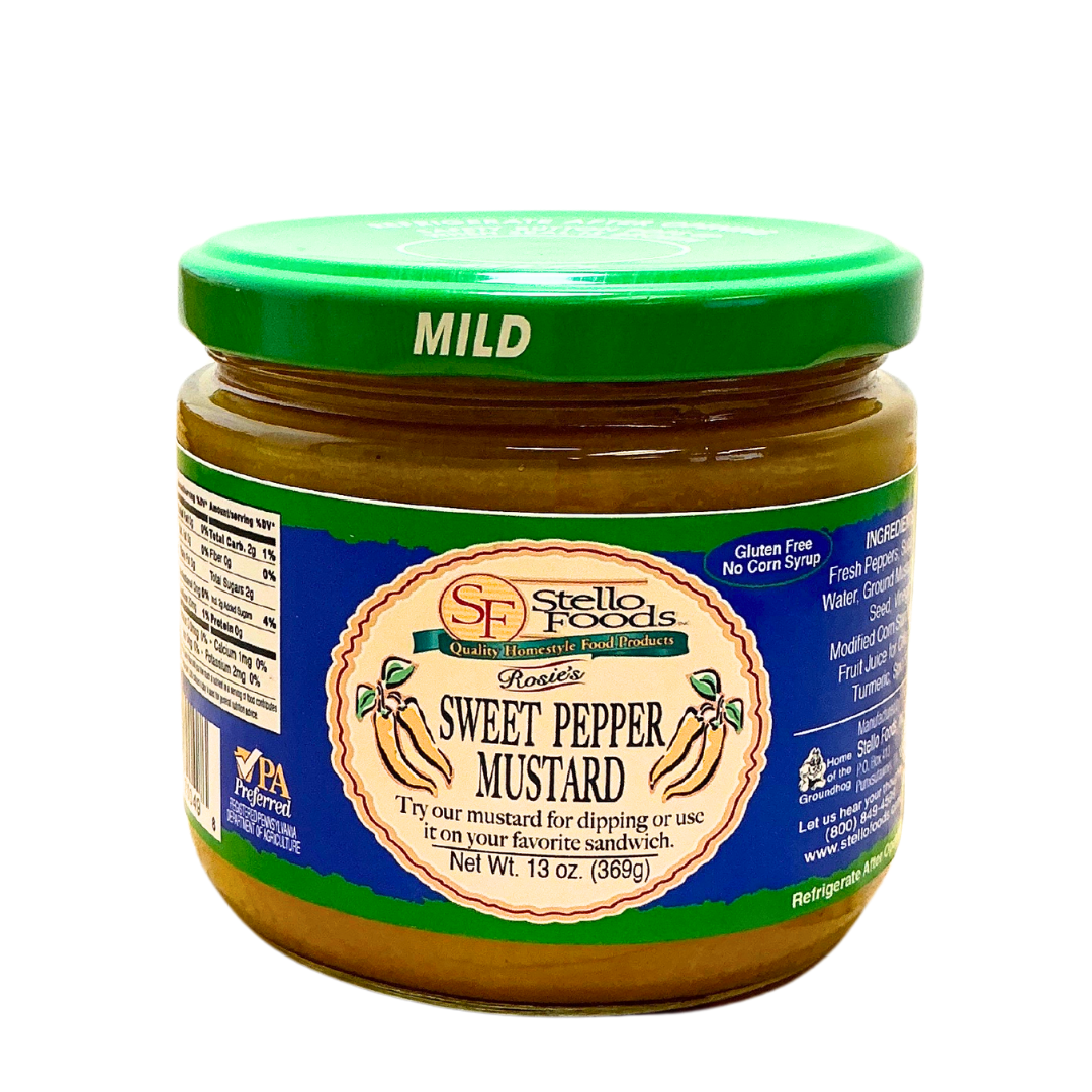 Stello Foods Rosie's Sweet Pepper Mustard 13 oz