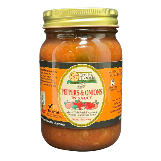 Stello Foods - Rosie's Peppers and Onions in Sauce 16 oz