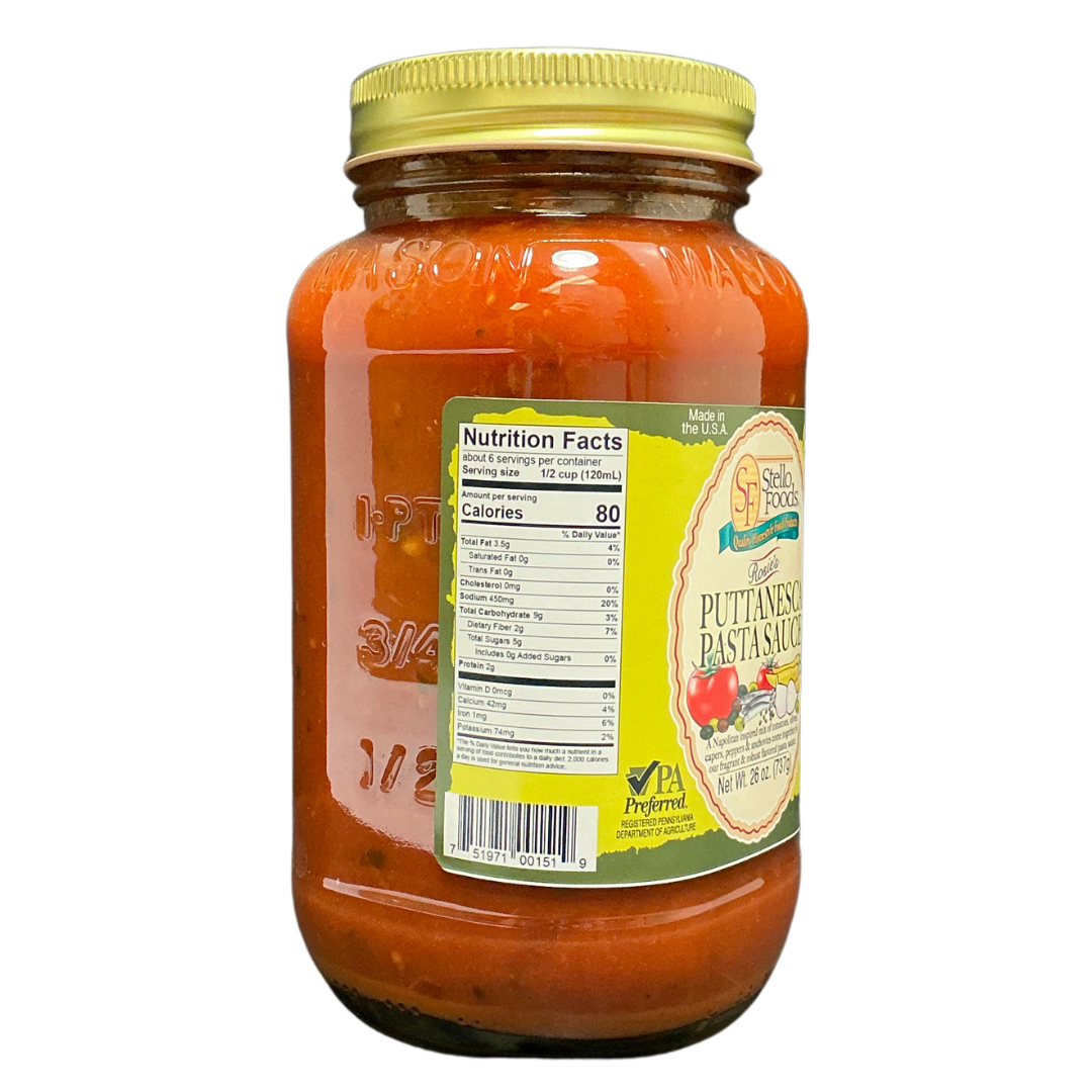 Stello Foods - Rosie's Puttanesca Pasta Sauce 26 oz