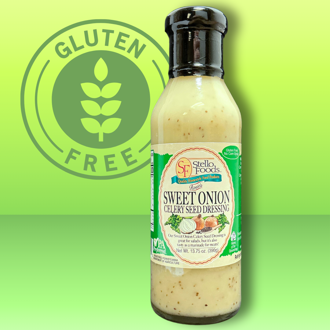 Stello Foods - Rosie's Sweet Onion Celery Seed Dressing 13.75 oz Stello Foods - Rosie's Sweet Onion Celery Seed Dressing 13.75 oz