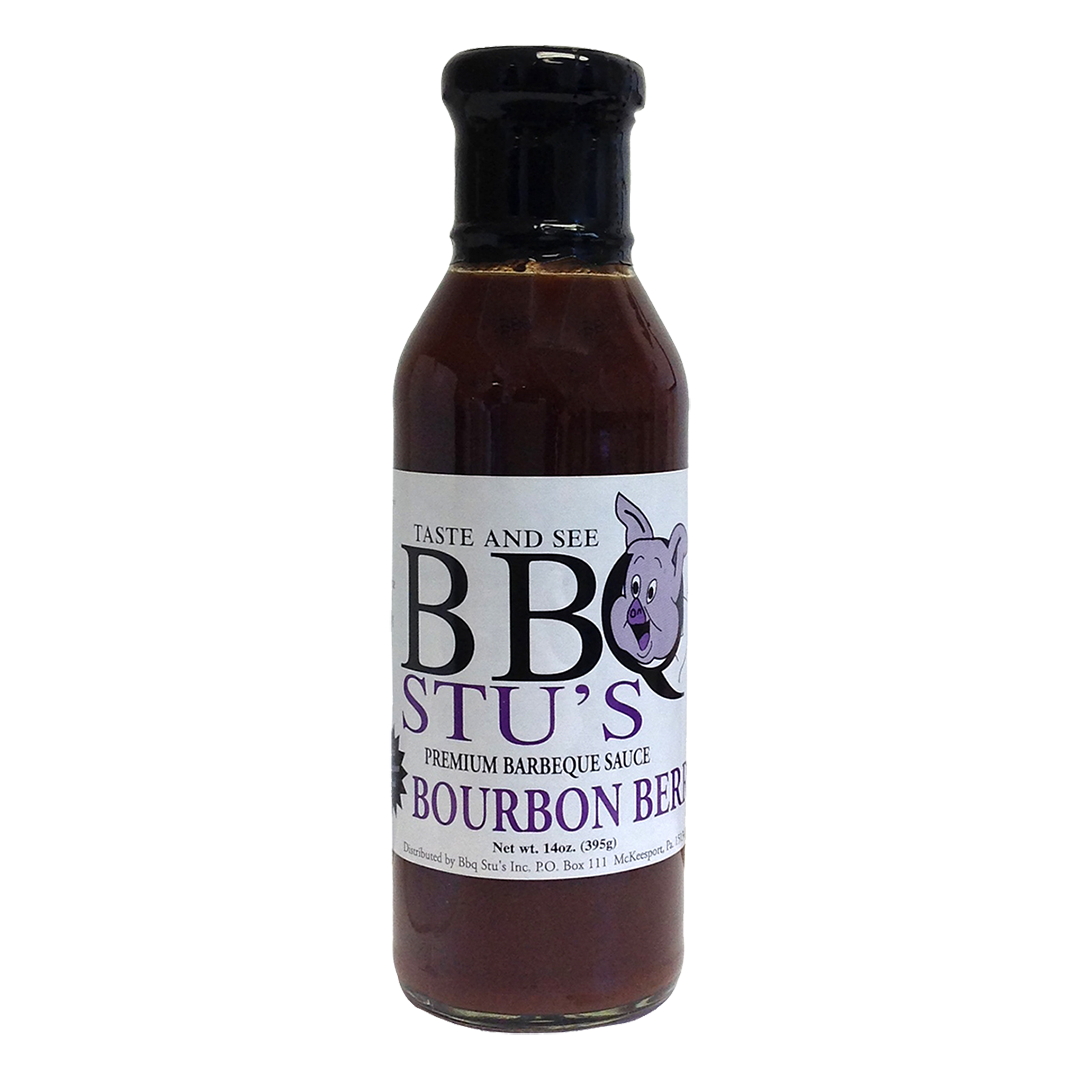 BBQ Stu's Sauces   Bourbon Berry 14 oz