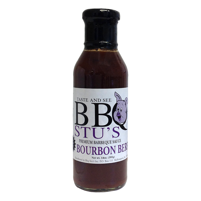 BBQ Stu's Sauces   Bourbon Berry 14 oz