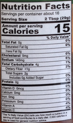 Nutrition Facts