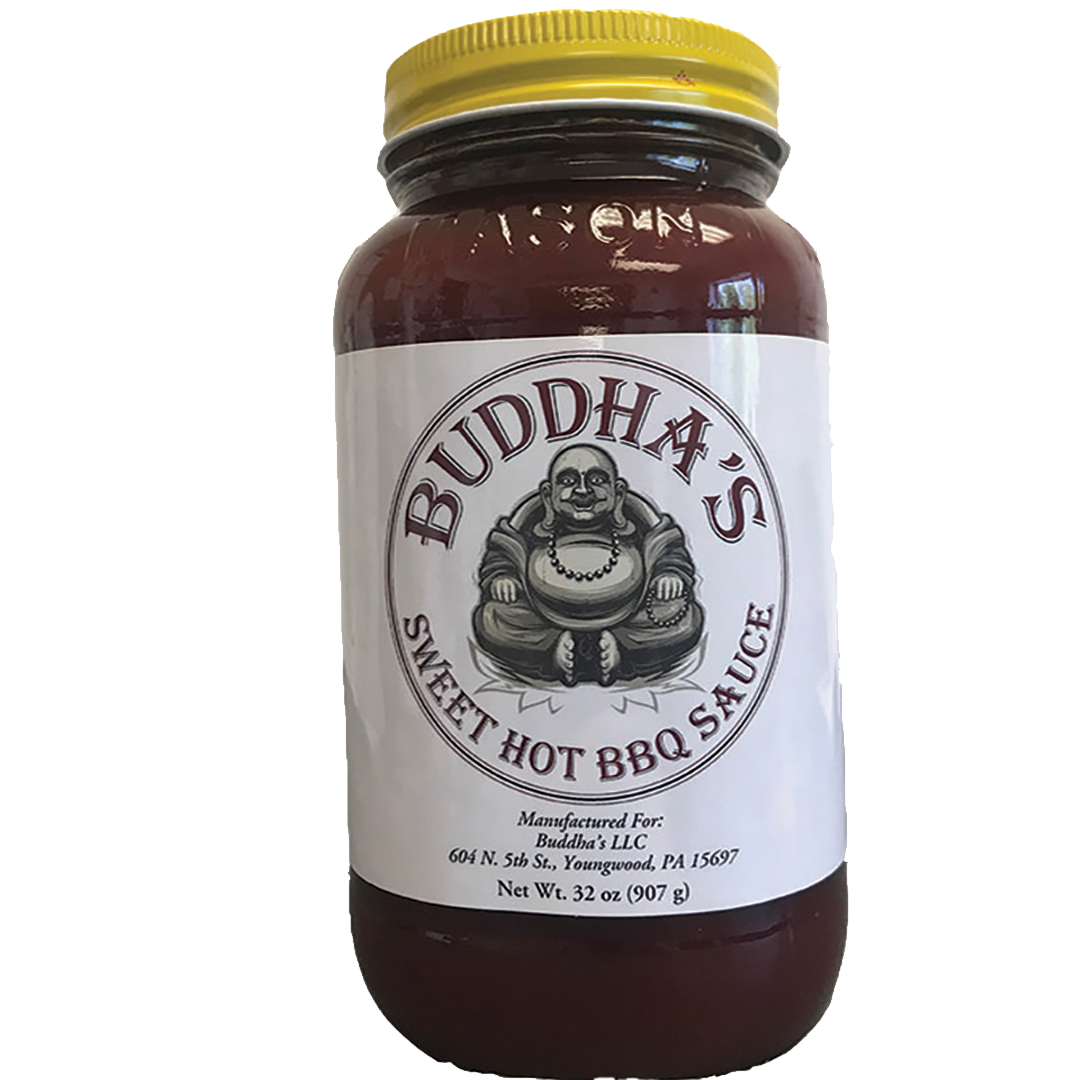 Buddha's Sweet Hot BBQ Sauce 32 oz Stello Foods