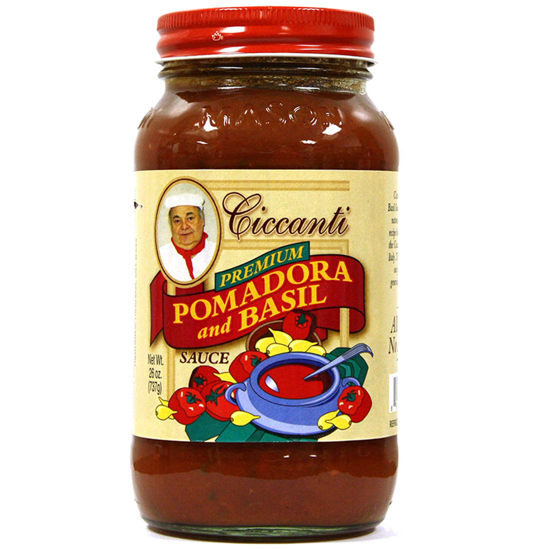 Ciccanti's Pomadora and Basil Sauce 26 oz Stello Foods