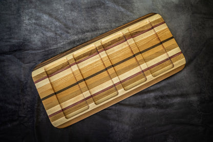 Four pocket serving tray