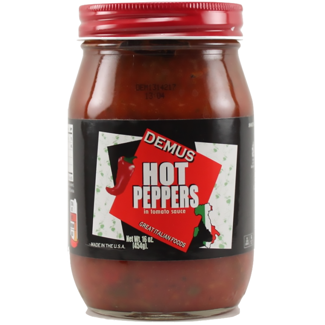 Demus - Hot Peppers in Tomato Sauce 16 oz