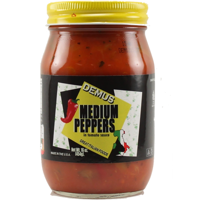 Demus - Medium Peppers in Tomato Sauce 16 oz