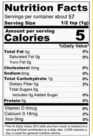 Nutrition Facts