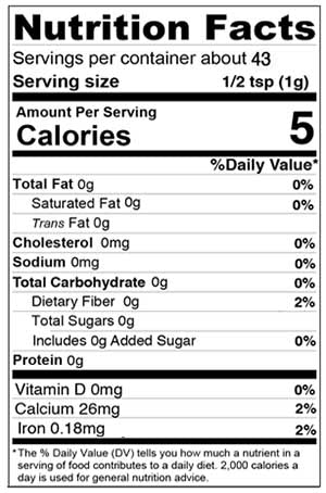 Nutrition Facts