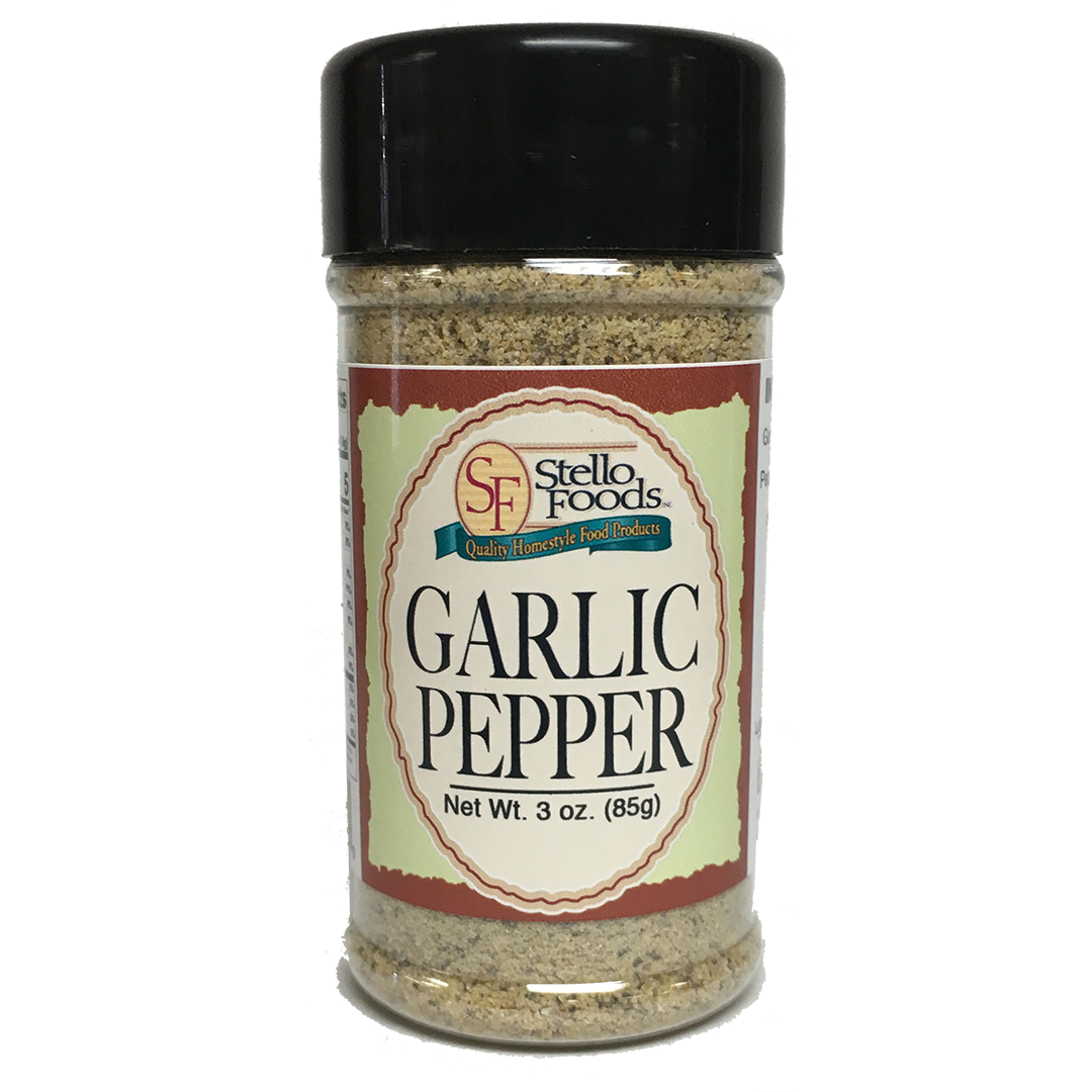 Stello Foods Spices - Garlic Pepper 3.0 oz