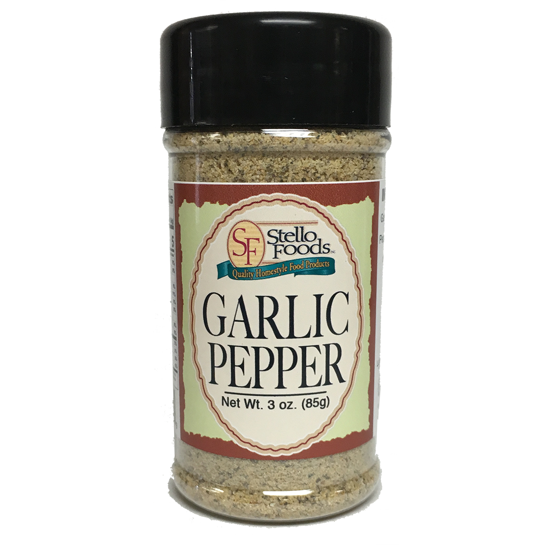 Stello Foods Spices   Garlic Pepper 3.0 oz