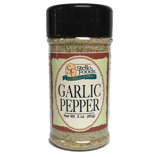 Stello Foods Spices   Garlic Pepper 3.0 oz