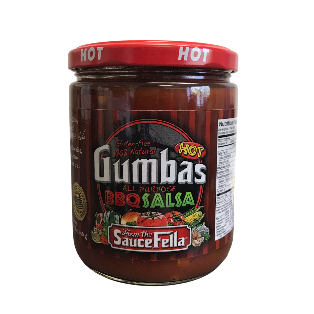 Gumbas   Hot BBQ Salsa 16 oz