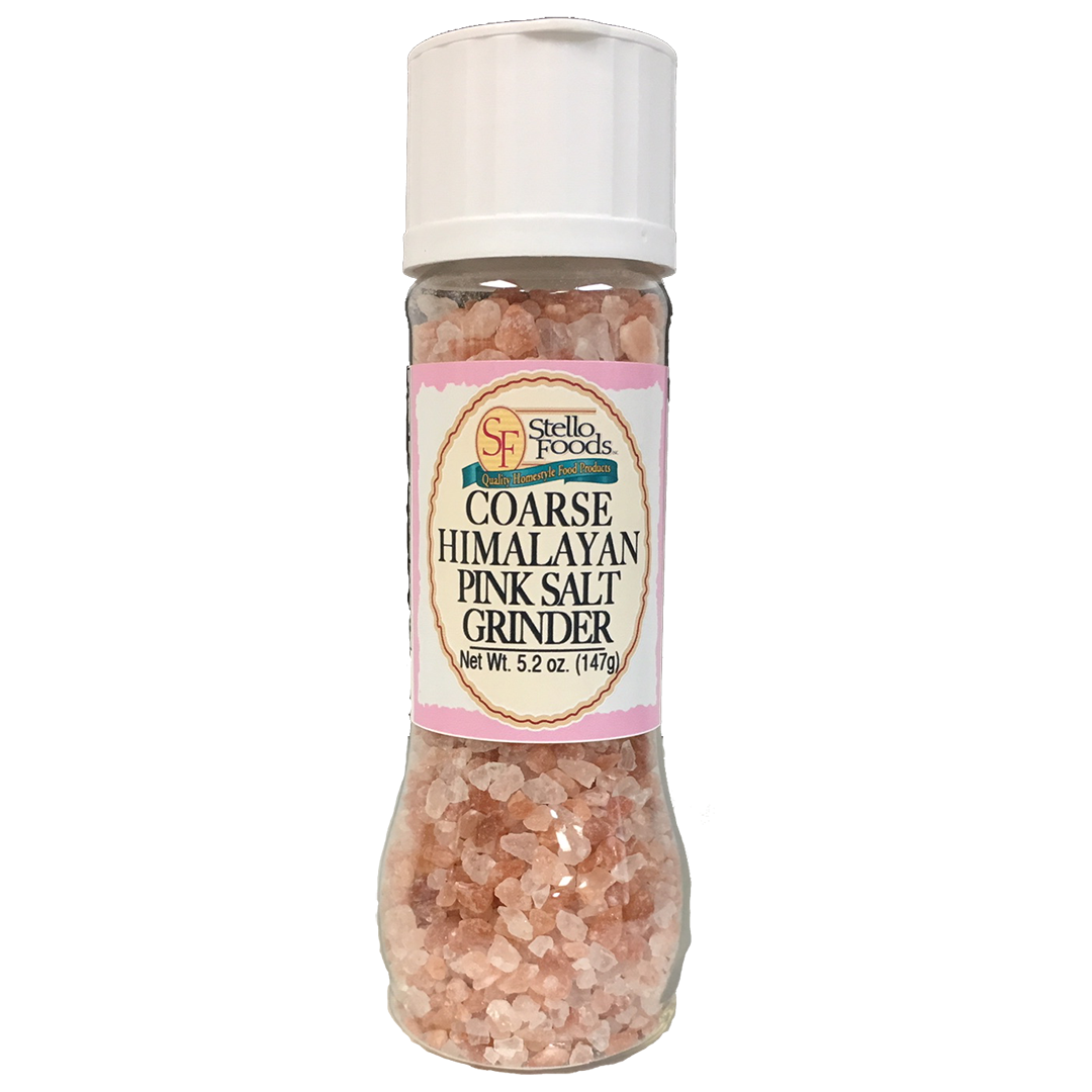 Stello Foods Spices   Salt   Himalayan Pink  Coarse   Grinder 5.2 oz