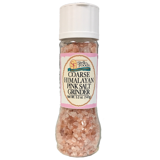 Stello Foods Spices   Salt   Himalayan Pink  Coarse   Grinder 5.2 oz