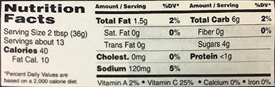 Nutrition Facts