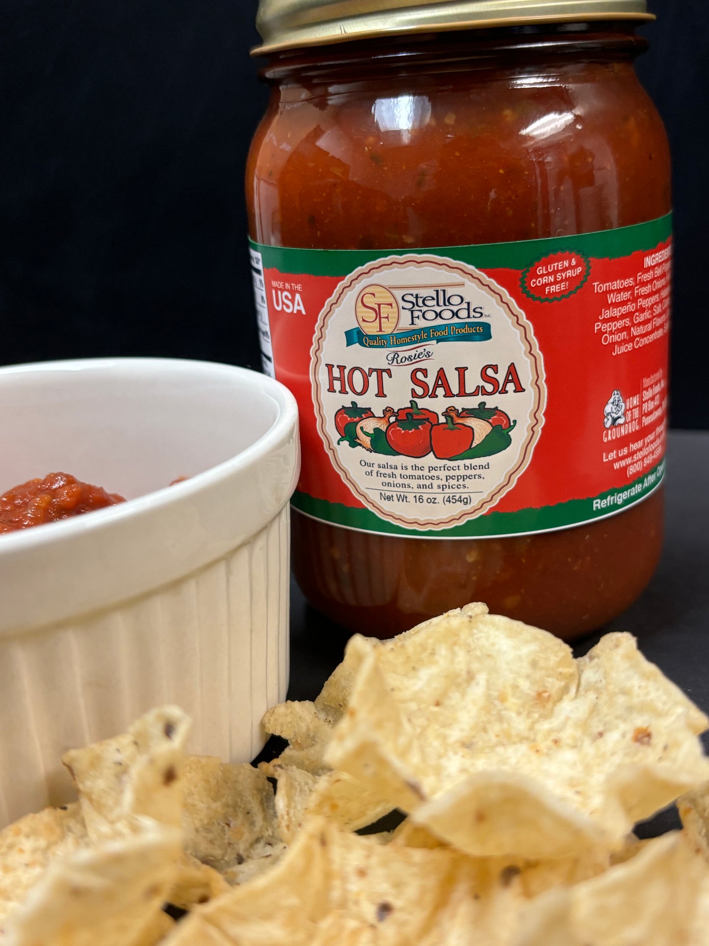 Stello Foods - Rosie's Hot Salsa 16 oz