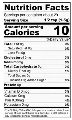 Nutrition Facts