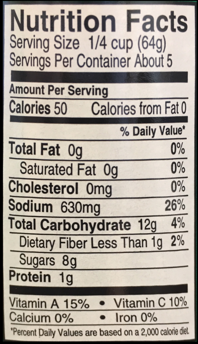 Nutrition Facts