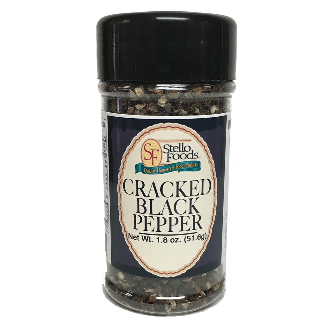 Stello Foods Spices - Pepper - Black - Cracked 1.8 oz